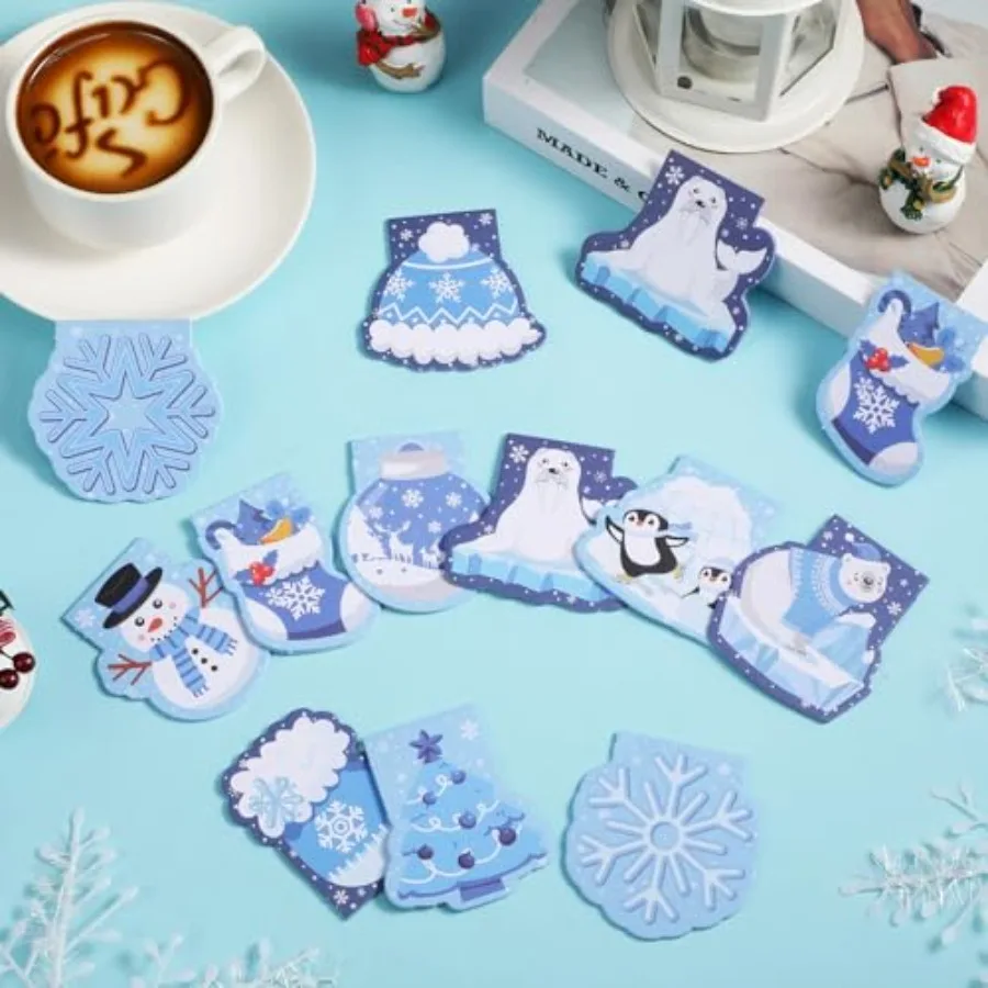 Pcs Winter Party Favors Winter Wonderland Notepads Christmas Mini Notebook Holiday Xmas Notepads Pocket Journals for Winter Chr