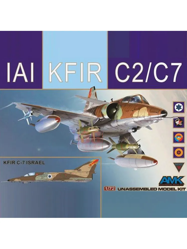 

Набор для сборки модели AMK 86002 IAI Kfir C2/C7, масштаб 1/72