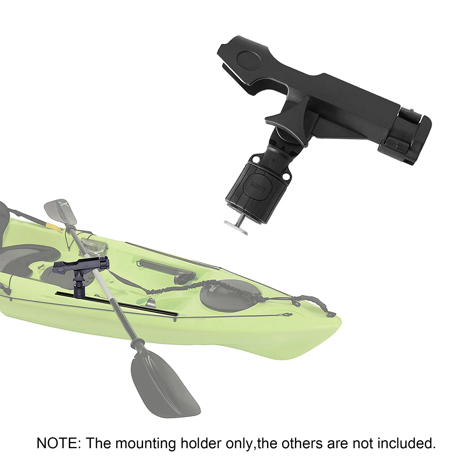 Kayak Fish Finder Mounting Plate Kayak Boat Transducer Mounting Arm with Adjustable Fishing Pole Holder