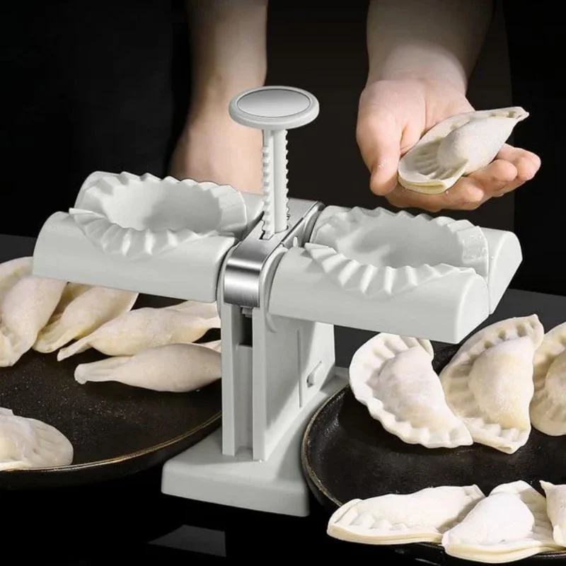 

Household Double Head Automatic Dumpling Maker Mold Double Head Dumplings Skin Maker Mold Press Sets DIY Dumpling Kitchen Gadget