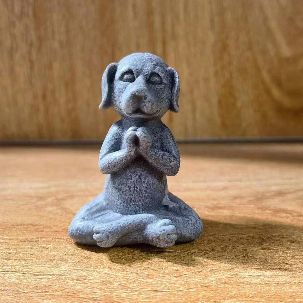 

2pcs Small Decorative Garden Dog Ornament Garden Statue Decorative For Yard Lawn Home Outdoor Pvc Resin Craft Animal Sculpture