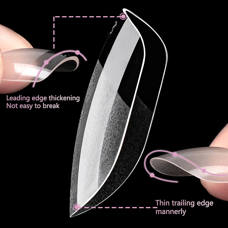 120Pcs Short Press On Nail Tips Full Cover Fake Nails Half Matte No Need To Polish Nail Capsules Nail Extension Art