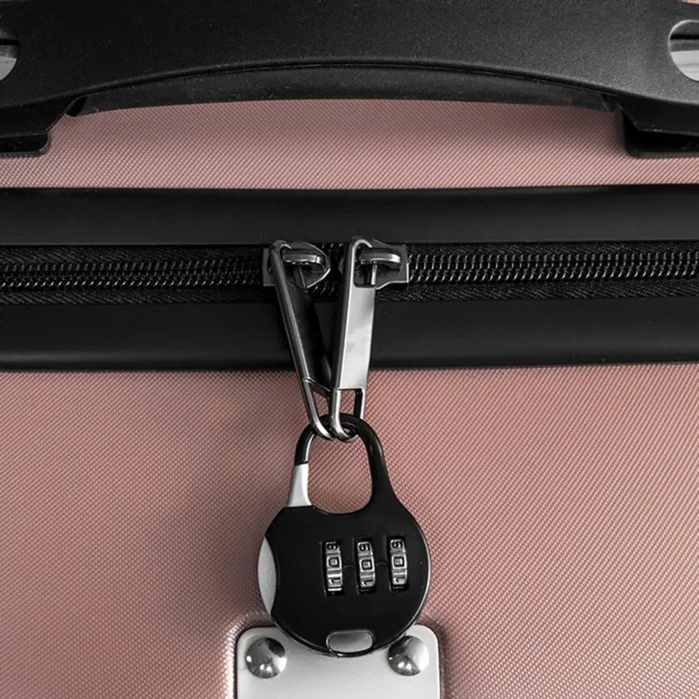 User-friendly Password Lock Portable 3 Digit Combination Lock for Travel Suitcase User-friendly Resettable Padlock with Compact
