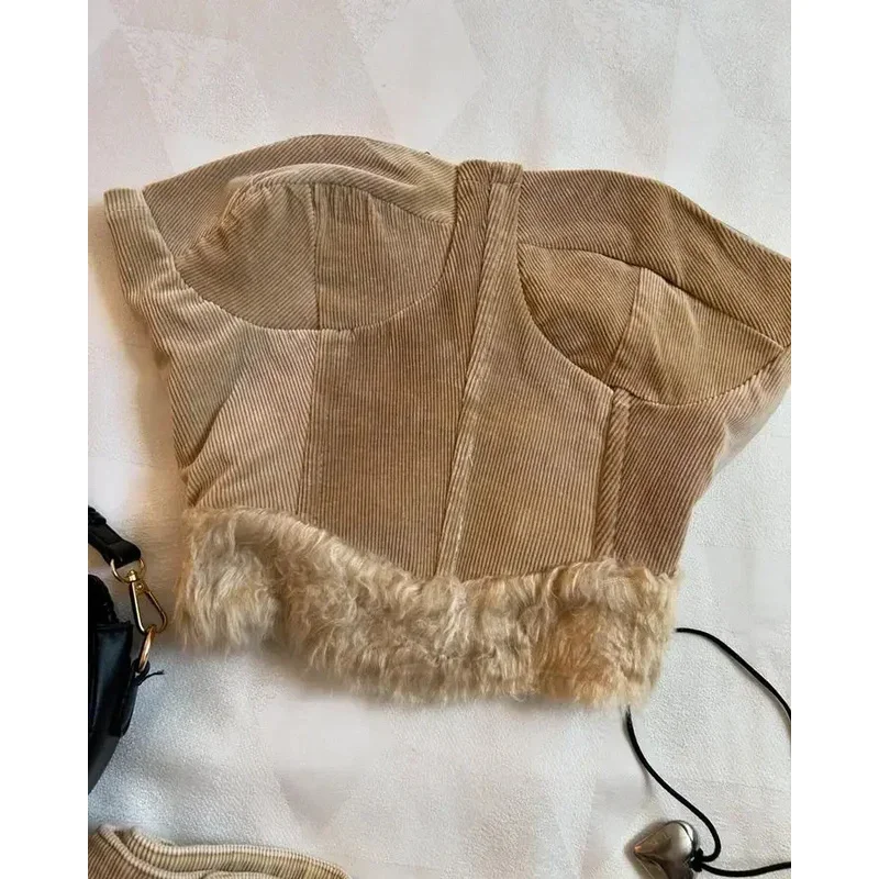 2025 Y2k بدلة تنورة جديدة Harajuku موضة قطعتين مجموعة المرأة القوس محبوك بأكمام طويلة البلوز Kawaii مثير Mini Sk eqs9X