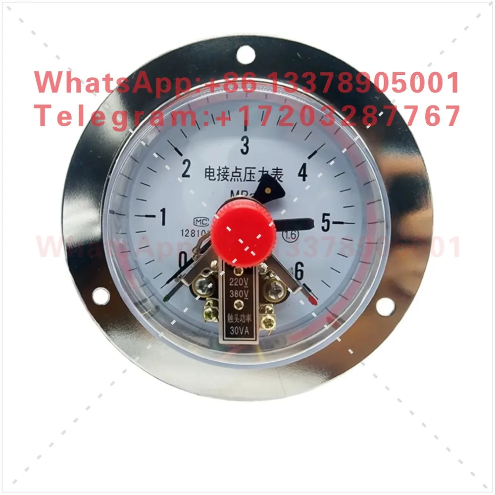 YXC100ZT 1.6/40/60mpa hydraulic press magnetic assisted axial band edge electric contact pressure gauge upper and lower limits