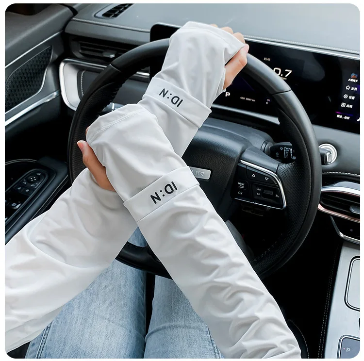 

Женские чехлы из ледяного шелка с рукавами, защита от ультрафиолета, перчатки для вождения и рыбалки, защита от комаров для мужчин и женщин espir머리끈