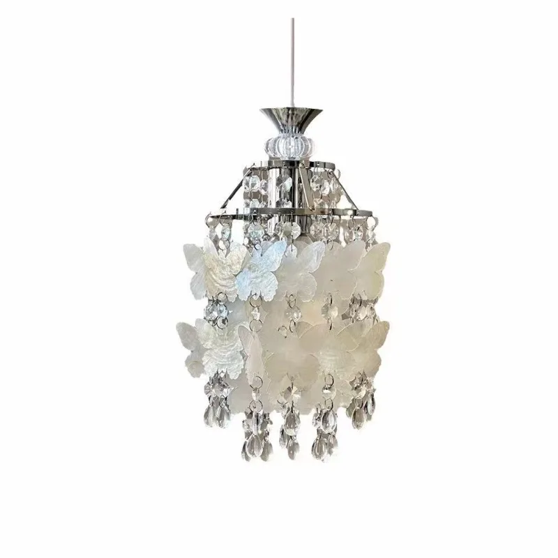 Mermaid shell wind chime crystal chandelier bar counter bedroom cafe balcony grape lamp