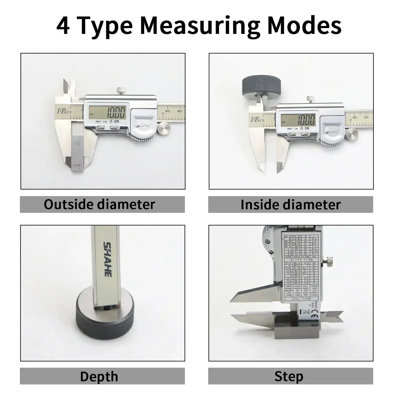 0.01 mm 150/200/300 mm IP67 Waterproof High Precision Digital Vernier Caliper Electronic Caliper Stainless Steel Measuring Tools