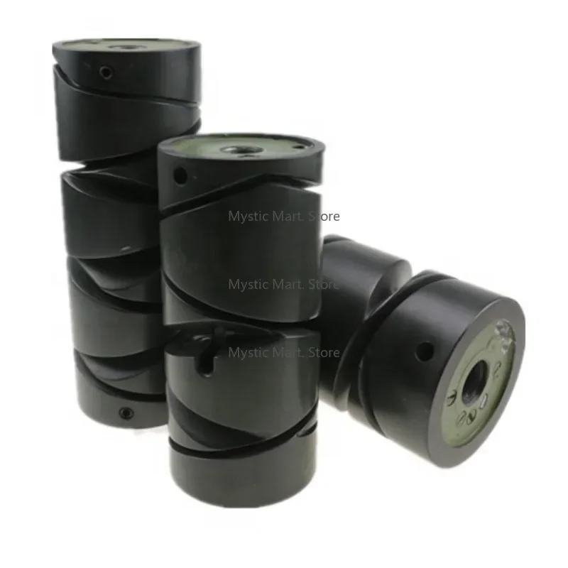 6-Inch Textile Bobbin Winder | Durable Black Grooved Drum for Textile Machines