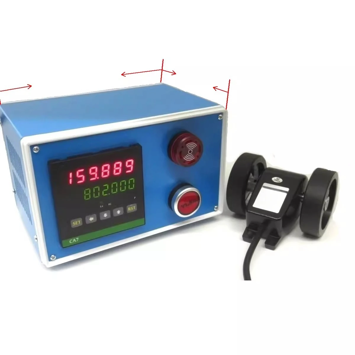 Reversible length measurement electronic digital display meter rolling counter code