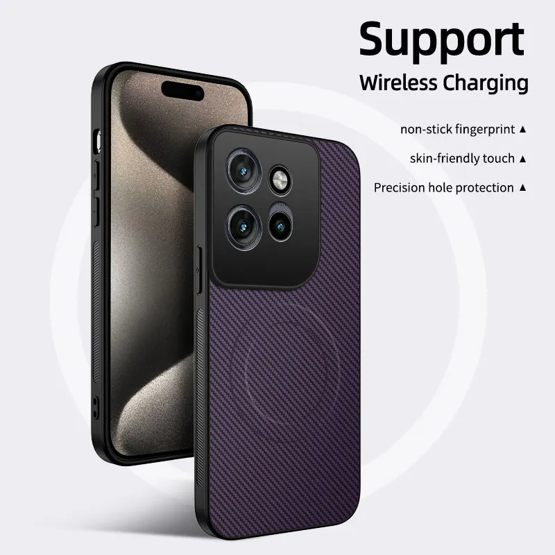 For Magsafe Magnetic Carbon Fiber Texture Case for Motorola Moto G96 G86 G85 G84 G77 G75 G67 G64 G62 G57 G56 G55 G47 G45 G37 G35
