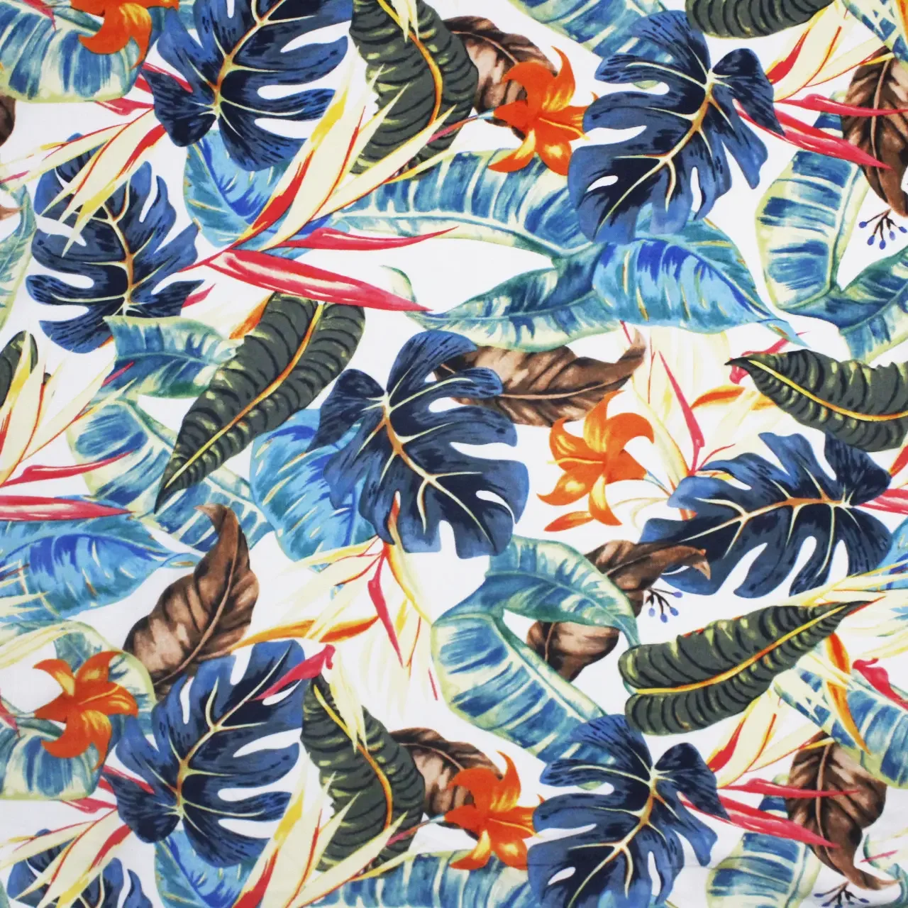 الجملة 30*30/68*68 100% رايون فسكوزي عادي النسيج الأوروبية الأمريكية كبيرة الأزهار المطبوعة المنسوجة فستان قميص النسيج #4