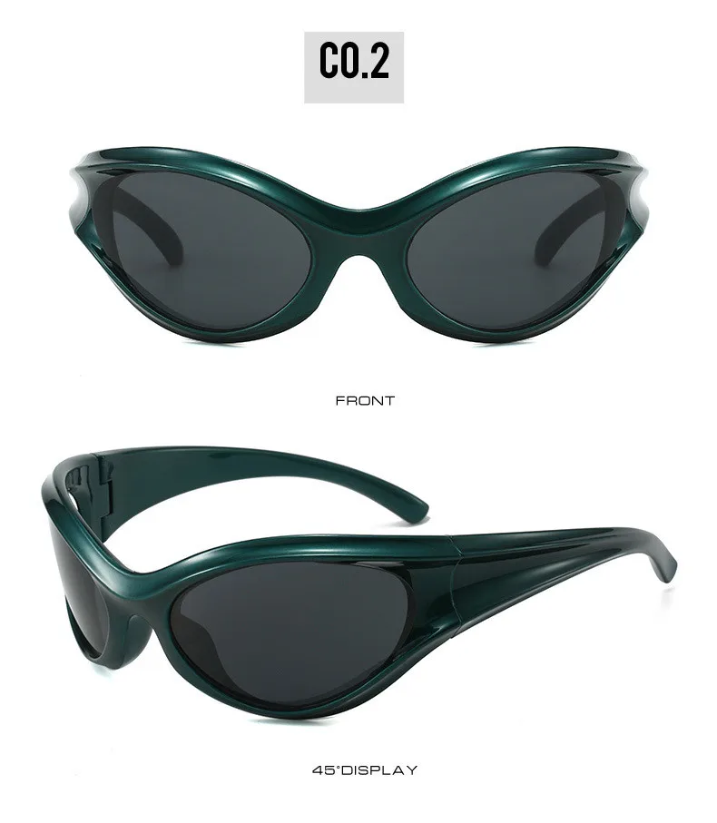 Dynamo Cat Eye Sonnenbrille Frauen Luxus Marken designer neu in Mode runde Sonnenbrille für Männer y2k Punk Sport brille männlich – Detail 11
