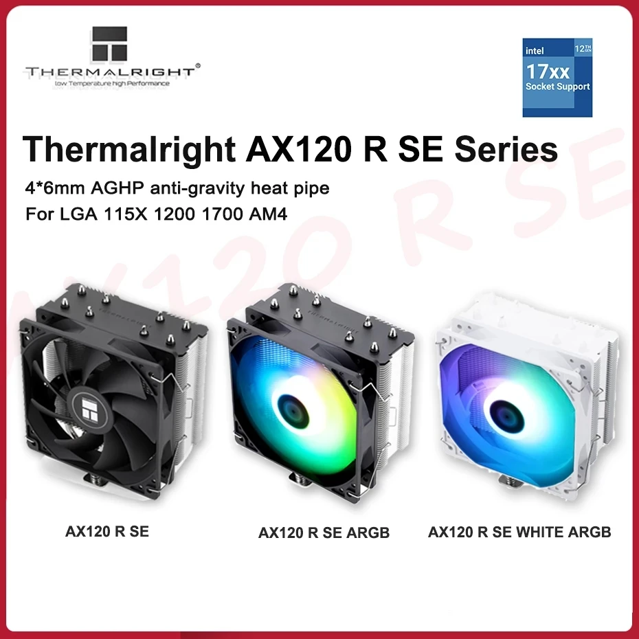 

Thermalright AX120 R SE 4 Heat pipe CPU Air Cooler 4pin PWM White ARGB Quiet Cooling Fan Radiator For LGA 115X 1200 17XX AM4