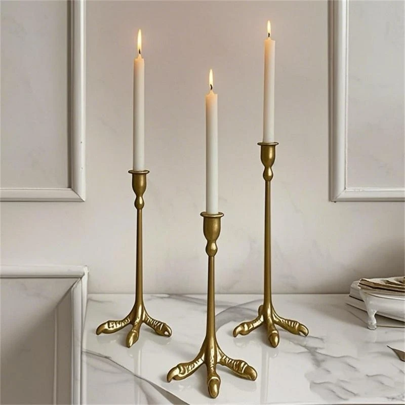 

Gothics Styles Iron Candlestick Tapers Holder for Elegants Dining and Event