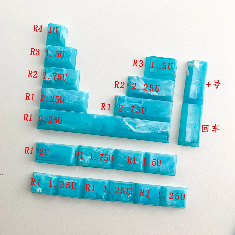 Gming Keycaps Mechanical Keyboards ESC Arrow Spacebar Backlit No Letters Blank Key Caps Cherry Profile Cross MX Switch Frosted