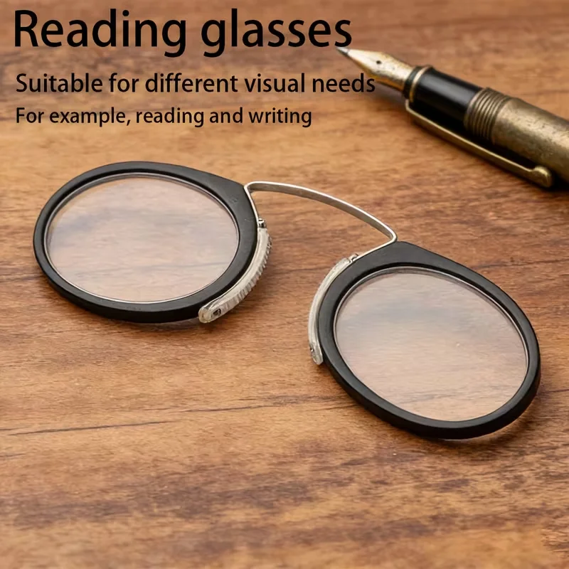3PCS Portable Legless Nose Clip on Portable Reading Glasses Men Women Rimless Mini Magnifying Presbyopic Eyewear Ultra-light