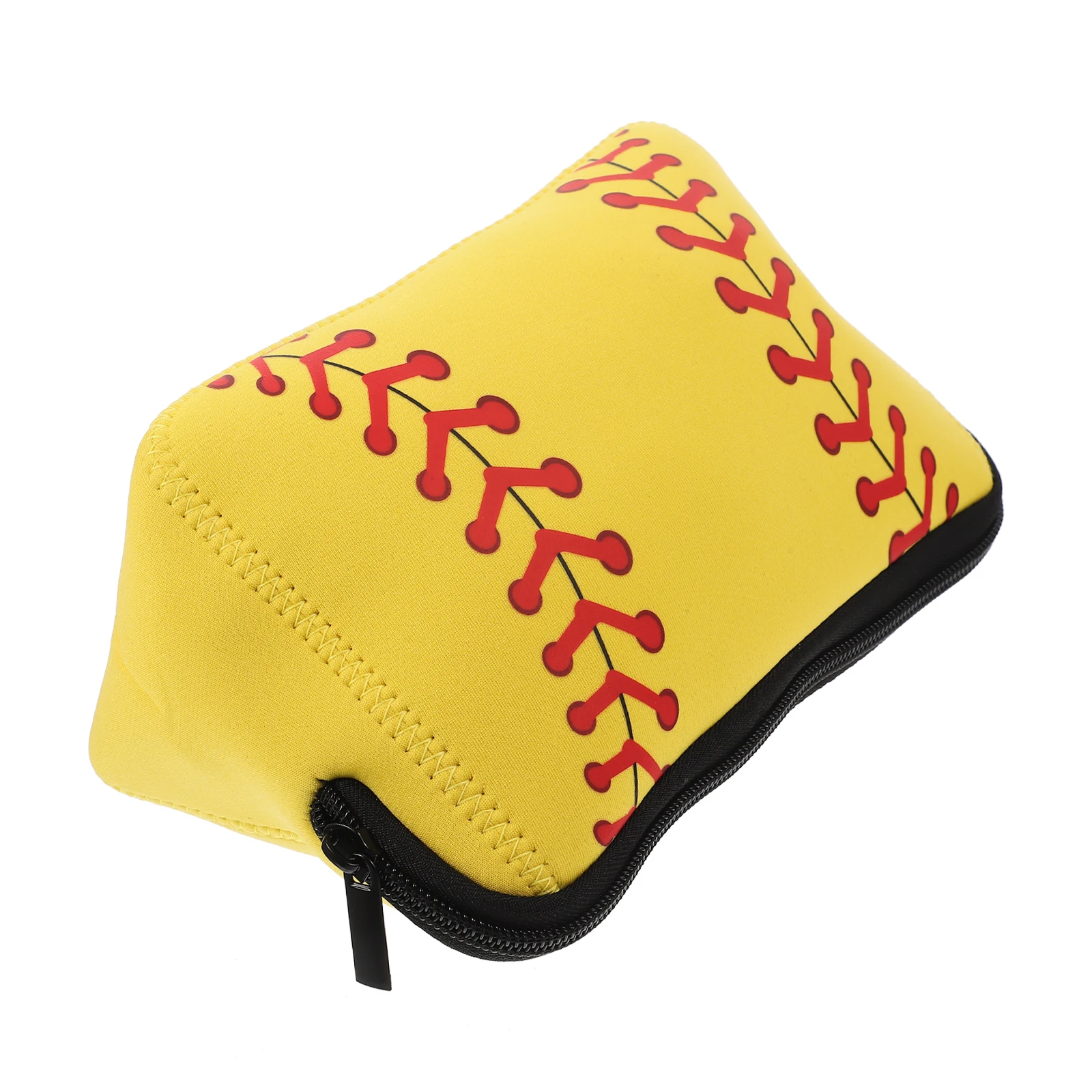 

Baseball Toiletry Bag Travel Organizer Handheld Zipper Neoprene Pouch Wash Bag Compact Size Durable Practical Storage