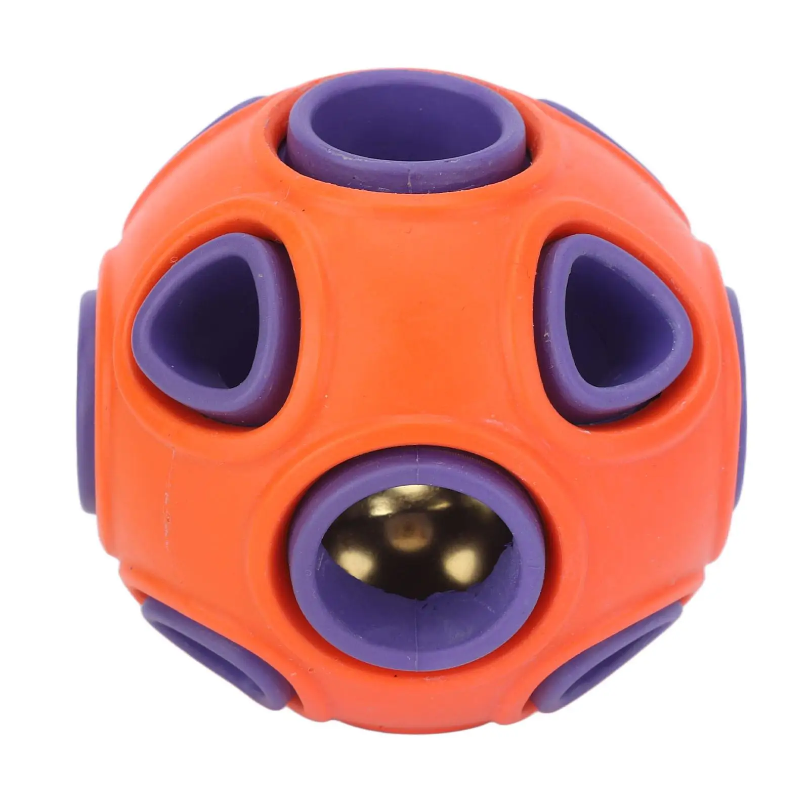 

Durable Bite-Resistant Dog Toy Ball - Interactive Rubber Food Dispenser with Bell for Dogs & Cats