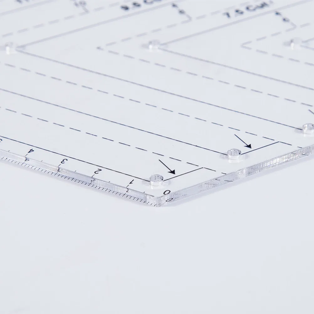Acrylic Quilting Ruler 60 Degree Clear Transparent Template with Common Numbering Angle System for Sewing Cutting Embroidery view 3