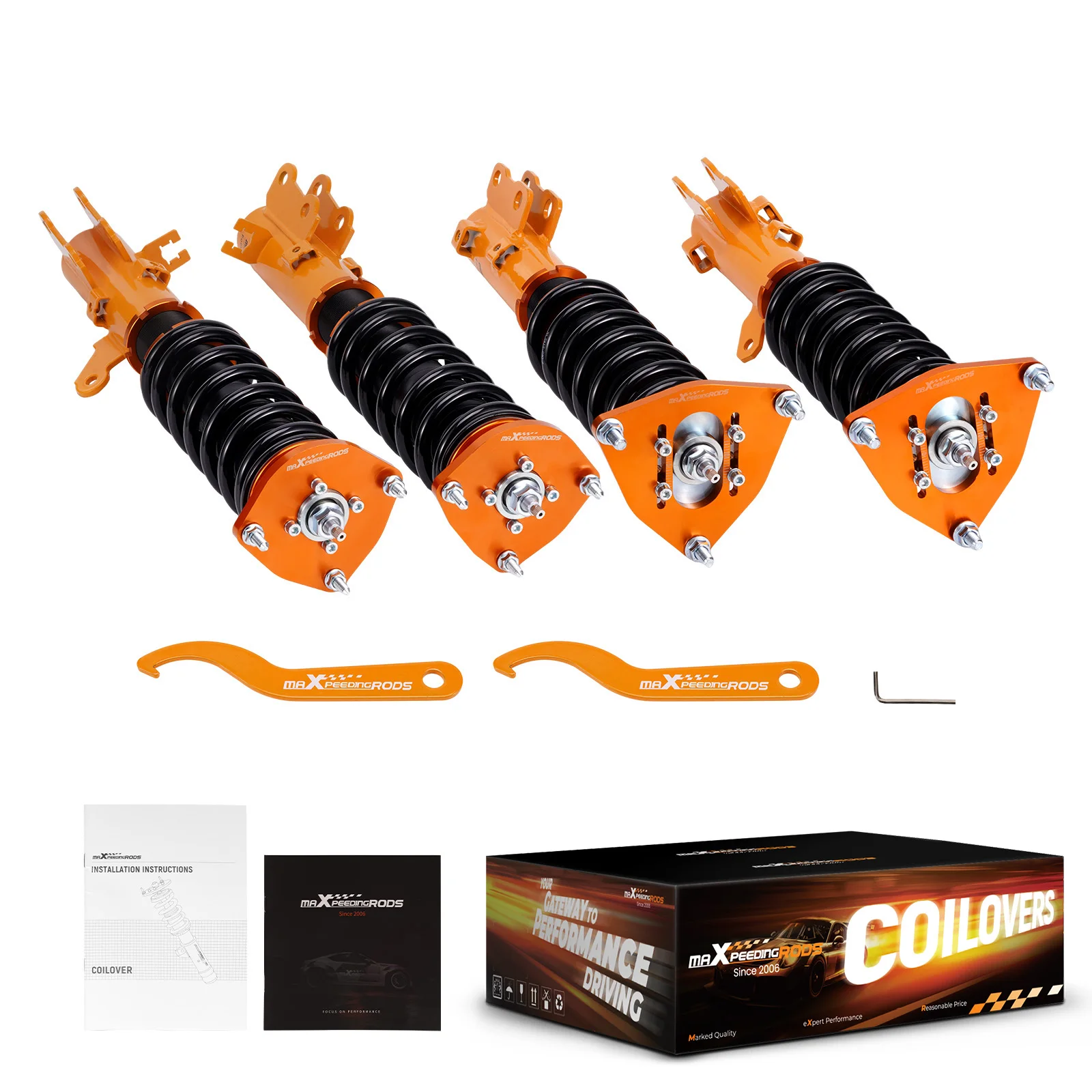 

Coilovers Suspension Kit 24 Way Adjustable Damper For Hyundai Tiburon 03-08