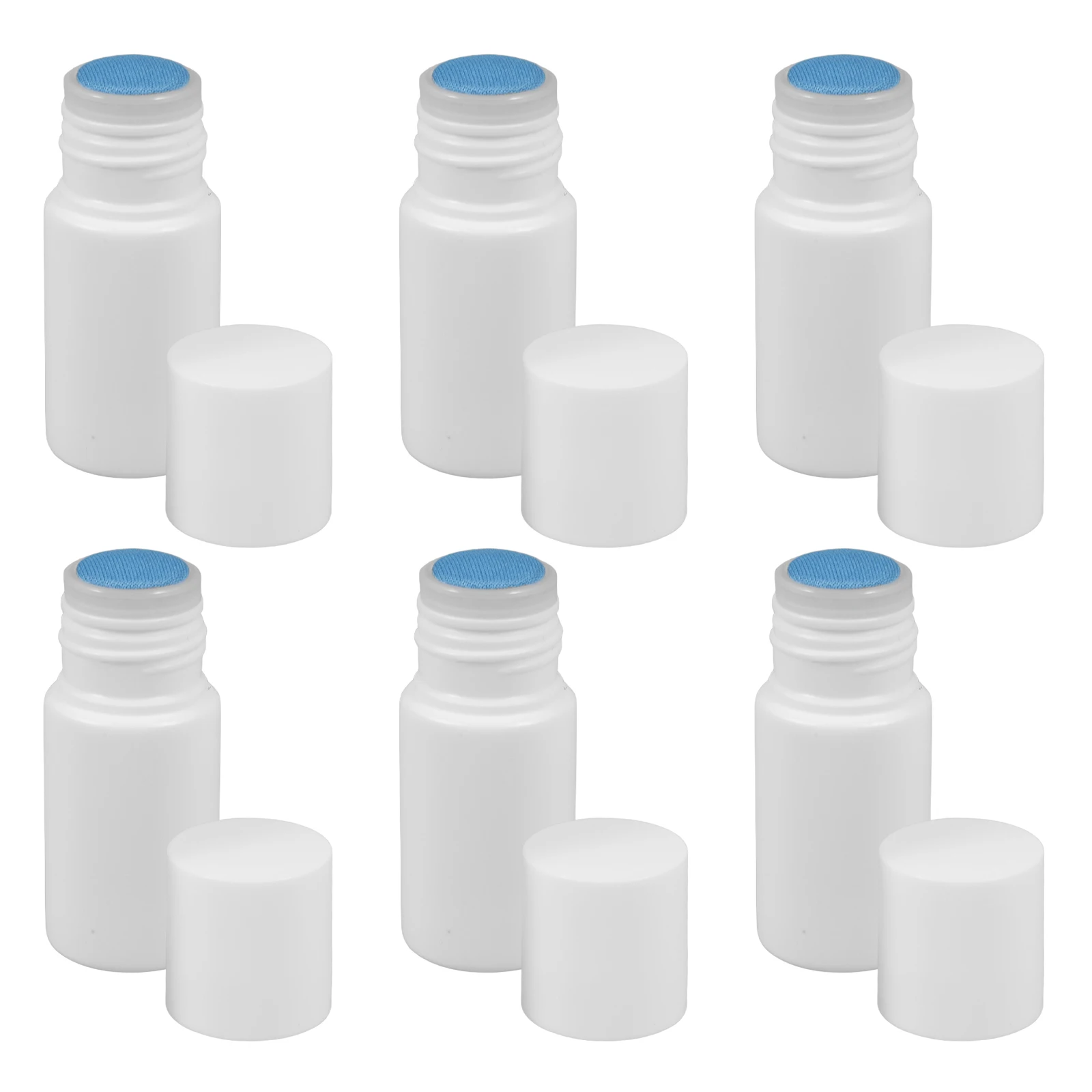 

6pcs Portable Sponge Head Applicator Bottles Refillable Travel Size Liquid Containers For Cosmetics Hair Oil Glue