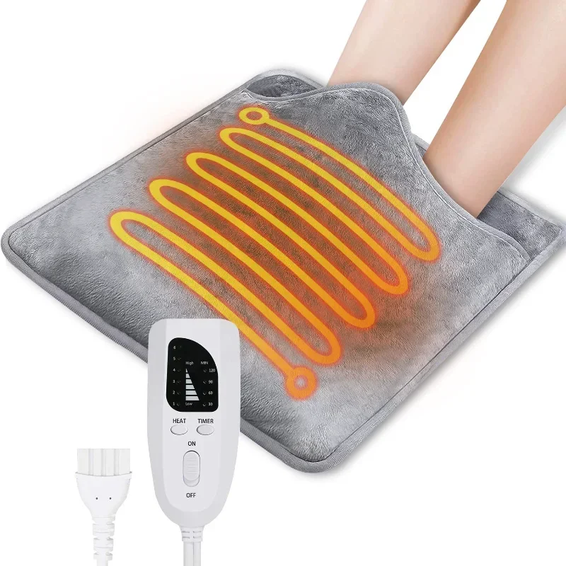 2024 Electric Heated Foot Warmers for Men and Women Flannel Foot Heating Pad with Fast Heating Feet Warmer Auto