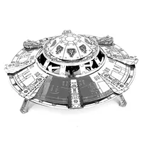 3D Metal Puzzle UFO DIY Handmade Space Exploration Spacecraft Assembly Model Jigsaw Puzzle Toys For Adult Kids