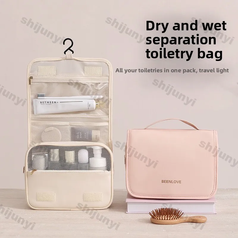 Toilet Bag Can Be Hung Hand-held Lightweight Travel Storage Bag High Beauty Female Travel Hook Makeup Bag,Makeup Bag