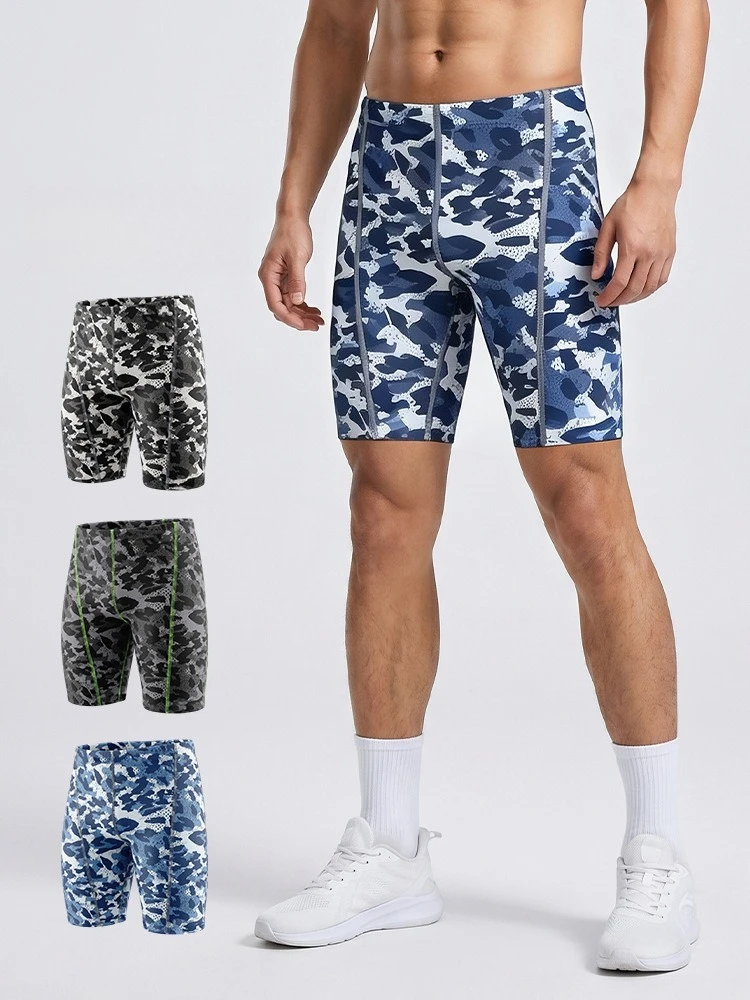Professional Grade Nylon Men's High Waist Running Shorts for Marathon Runners with Built-in Liner Tummy Control Butt Lifting