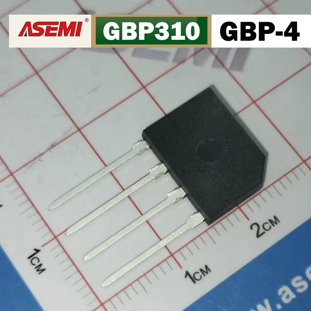 GBP310 AC 220V to DC 310V Single Phase Full Wave Diode Bridge Rectifier 3A 1000V Throught Hole Package ASEMI