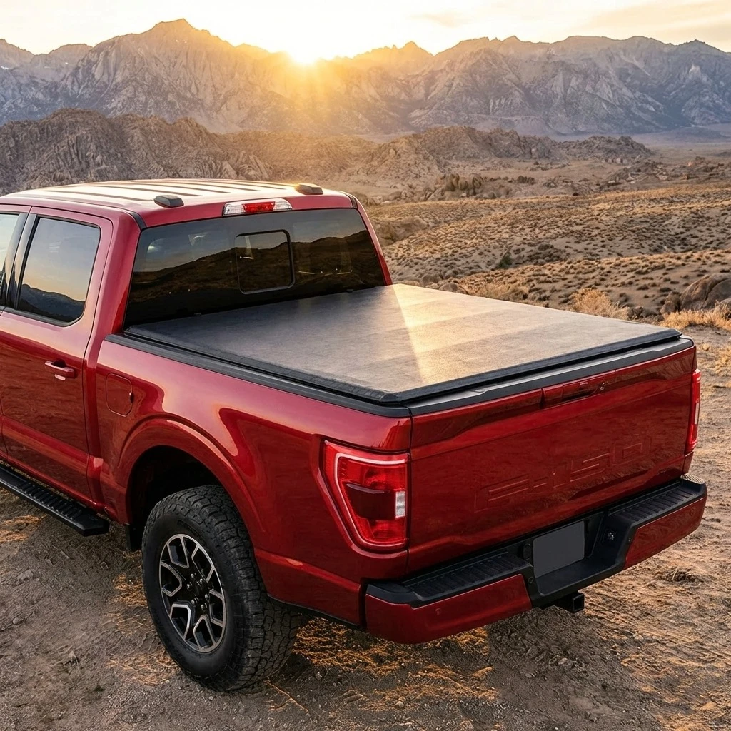 Tonneau Cover For Ford F-150 2004-2023 Ranger T6T7T8T9 Raptor Soft Roll Up Truck Bed With 5'/5.5'/6.5' Bed Short/Standard Bed