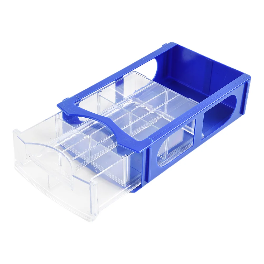 1PC Blue/transparent Tool Boxes Organizers Workshop Equipment Storage Box Parts Box Stackable 80 Degree Celsius