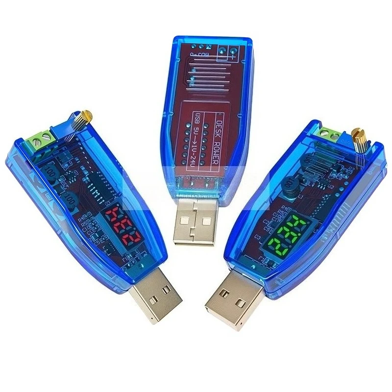 1PCS DC-DC 5V to 3.3V 9V 12V 24V USB Step UP / Down Power Supply Module Adjustable Boost Buck Converter Out DC1.0V-24V With Case
