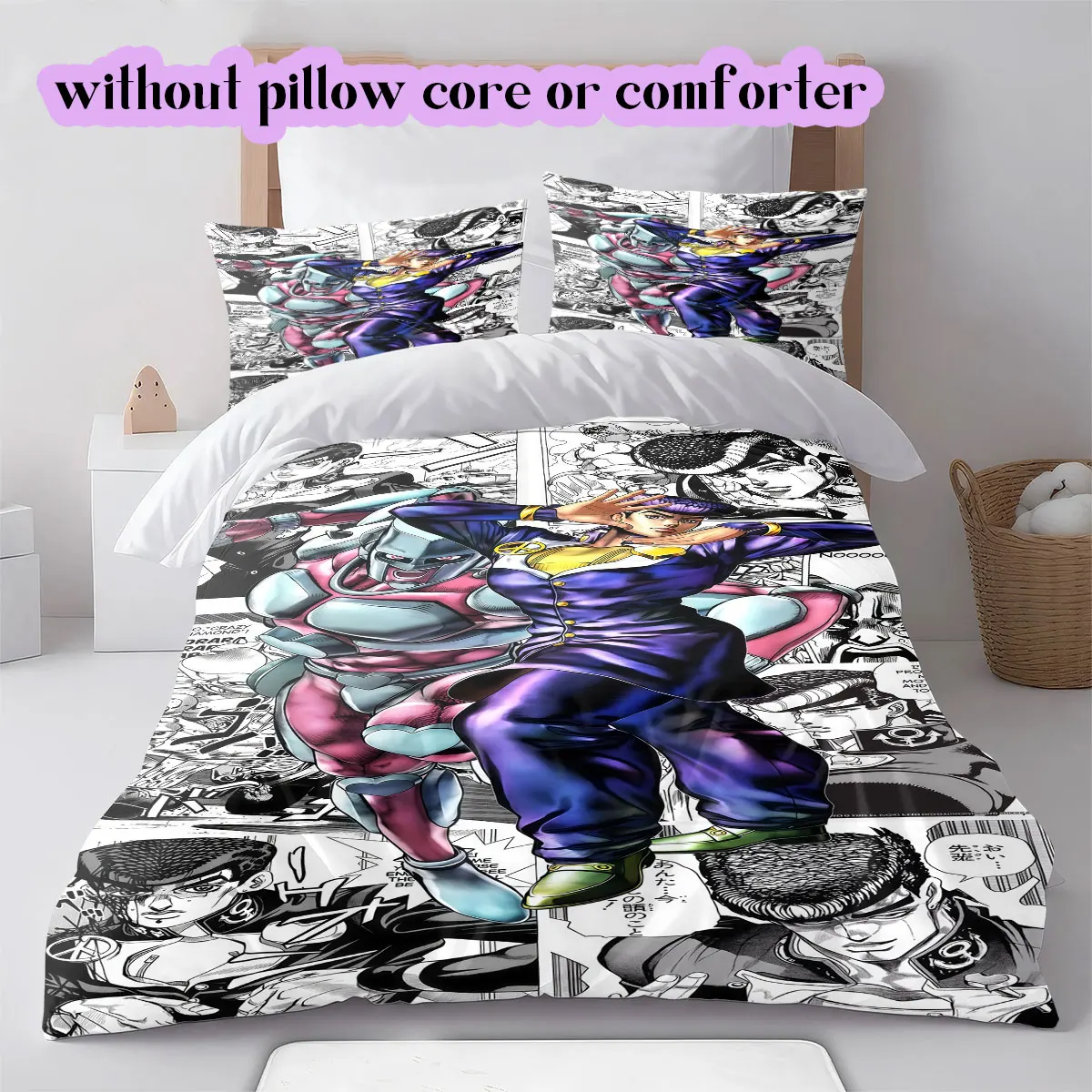 JOJO cool Character Soft and Comfortable Duvet Cover, Children's Bedding Set Gift, Extra Large Size, Various Sizes Available