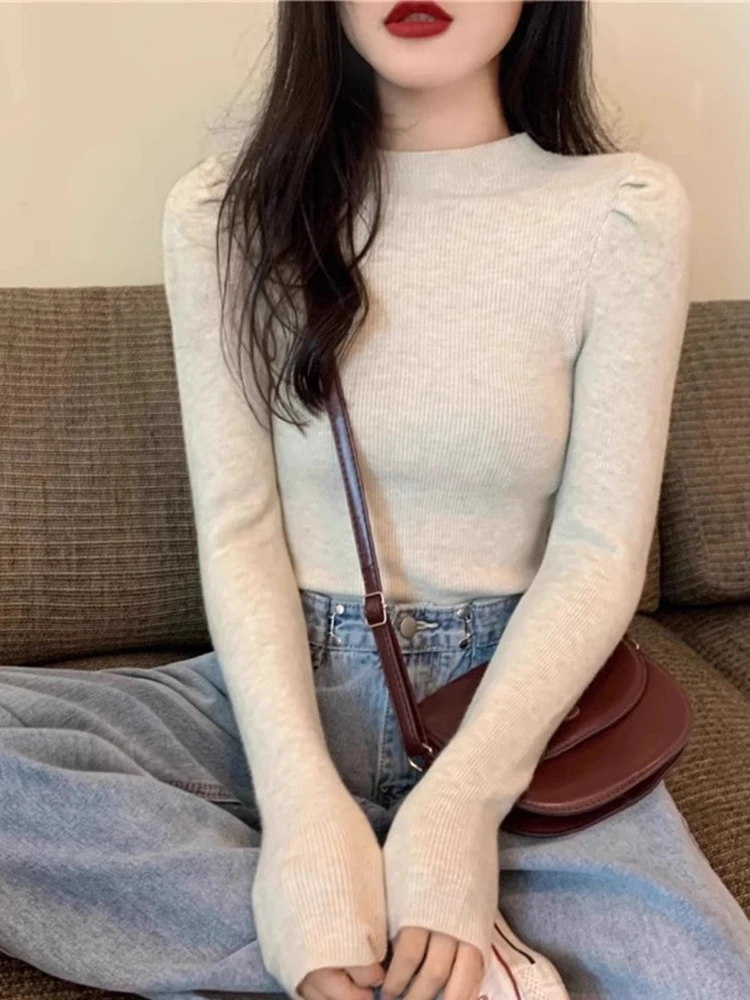 

Sweaters Jumpers Pullovers Womens Elegant Chic Woman Top Gothic Seamless Base Layer OL BF Y2K Commute Professional Minimal Sport