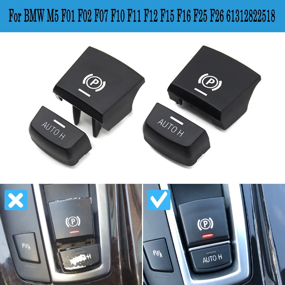 Car Handbrake Parking Brake P Button AUTO Switch Cover Trim For BMW M5 F01 F02 F07 F10 F11 F12 F15 F16 F25 F26 61312822518