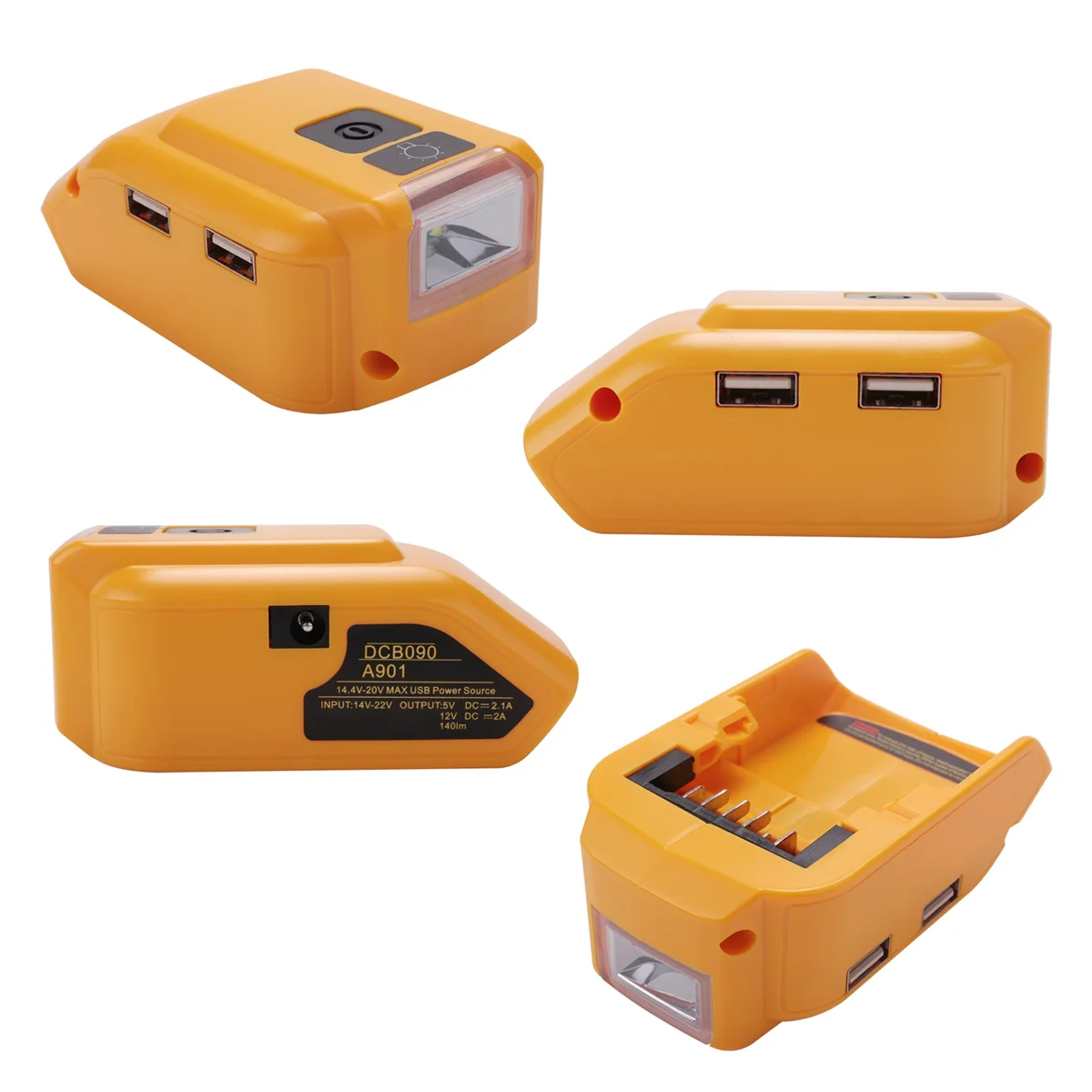 

DCB090 Battery Adapter DCB090 Power Source Charger Converter for DeWalt 18V 20V Max Lithium Battery with DC Port