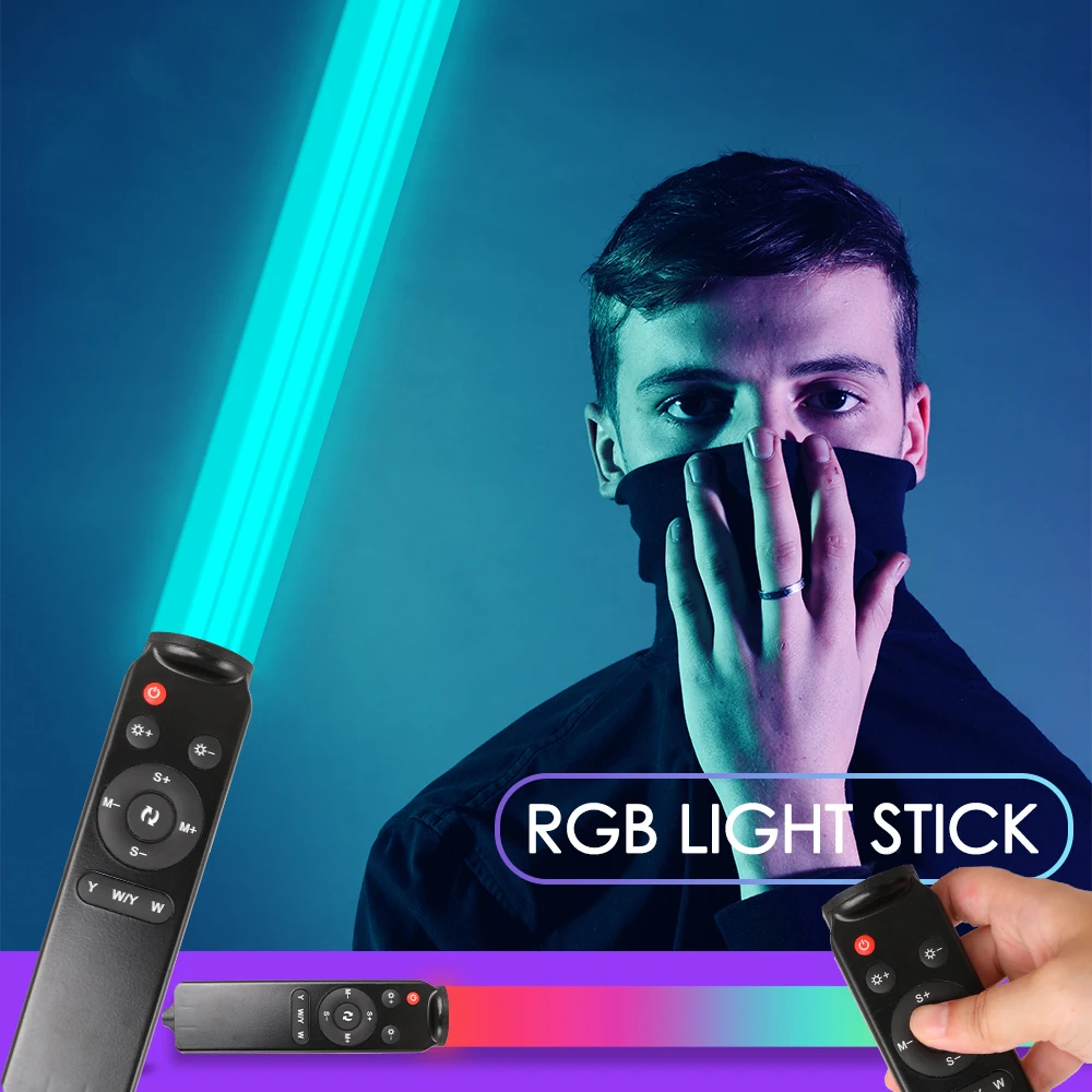 SH RGB Lamp Video Lights Stick Wand Handheld LED Light With Tripod Stand Rechargeable For Photographic Lighting YouTube