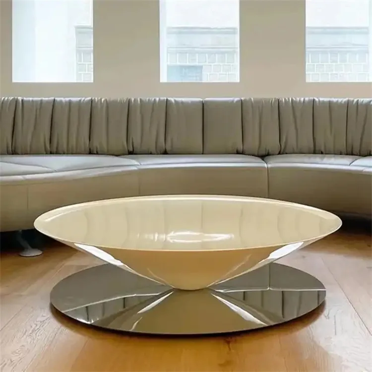 Creative fiberglass conical suspended coffee table balcony side table coffee table
