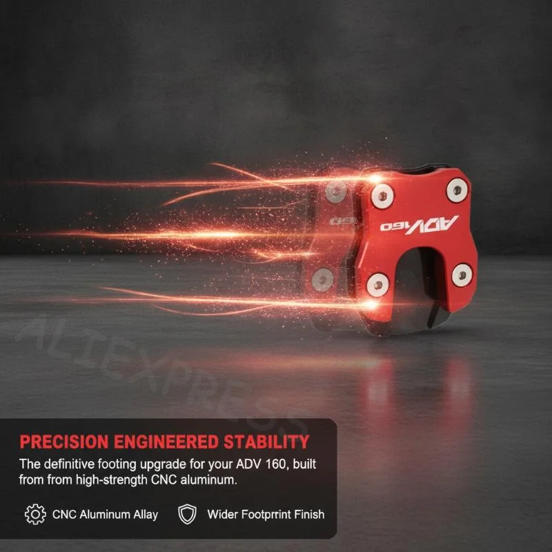 [M] Motorcycle Modification Parts For Modified Side Stand CNC Motorcycle Flat Stand Enlarger Kickstand Extension Pad Flat Foot