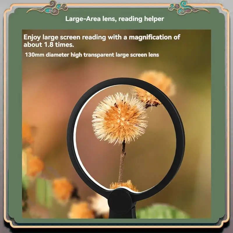 Durable Neck Handheld Desktop Large Lens Magnifier With 24 LED Lights Multi-Purpose  Handheld For Seniors