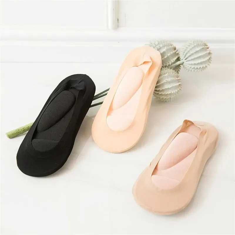 Women 3D Stretch Breathable Deodorant Running Cushion Insoles Invisible Sock Shoes Sole Arch Support Orthopedic Pad