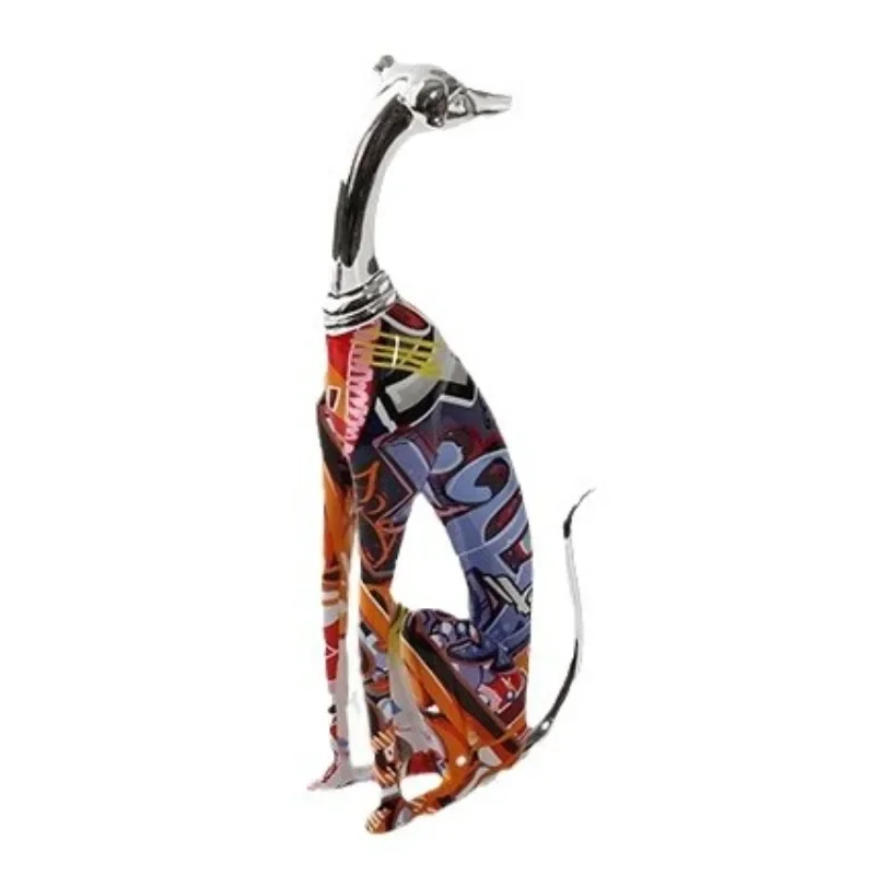 Popular electroplating puppy home decoration resin handicrafts ornament living room office desktop soft decoration gifts