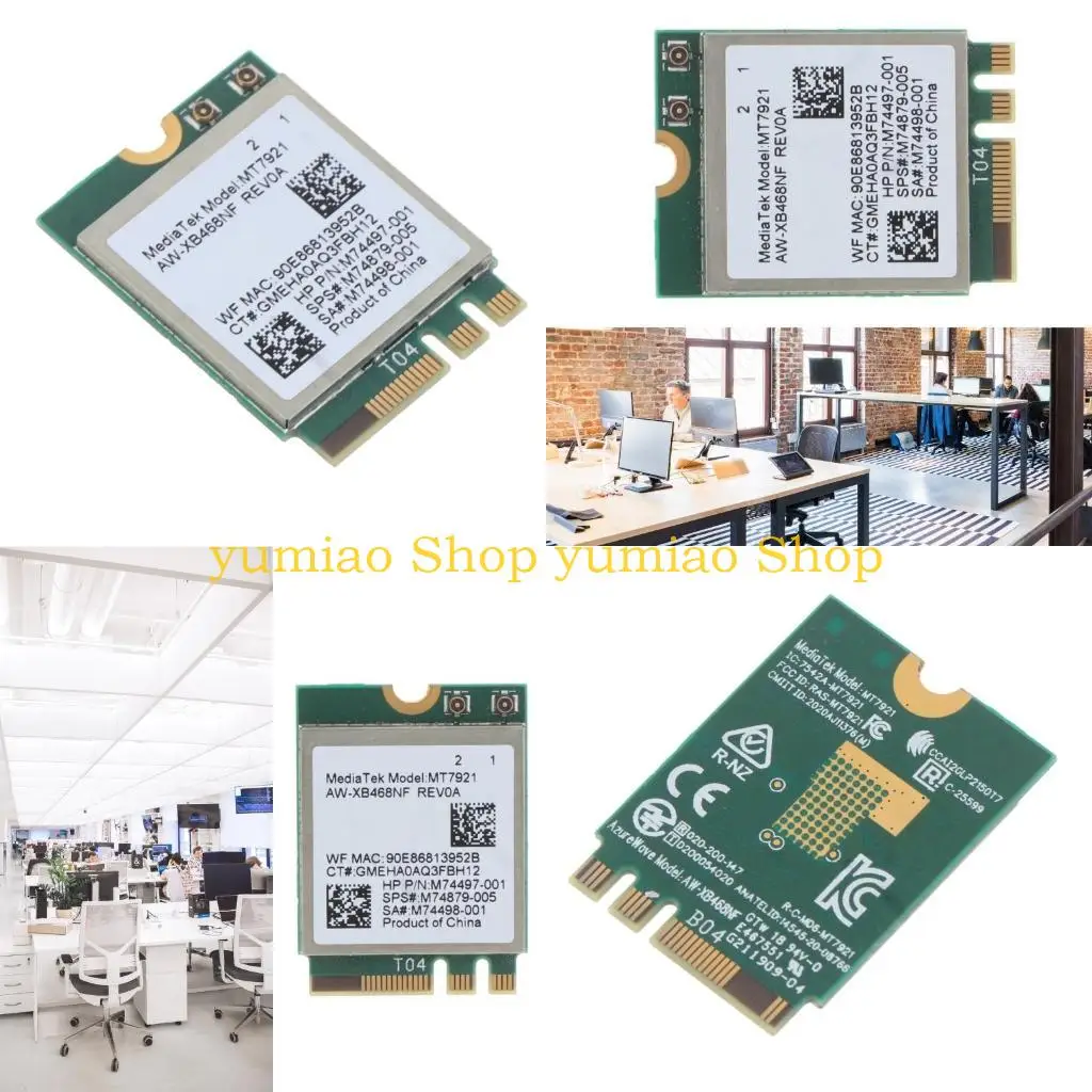 

Карта 587B WiFi 6 MT7921 802.11ac M.2 NGFF Card Desktop BT-совместимый адаптер 5.2