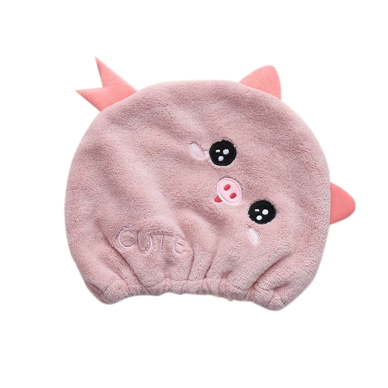 【Hot sales】1pc Quick Dry Hair Cap With Cute Cartoon Bear Design - Absorbent Shower Cap For Hair Drying And Styling