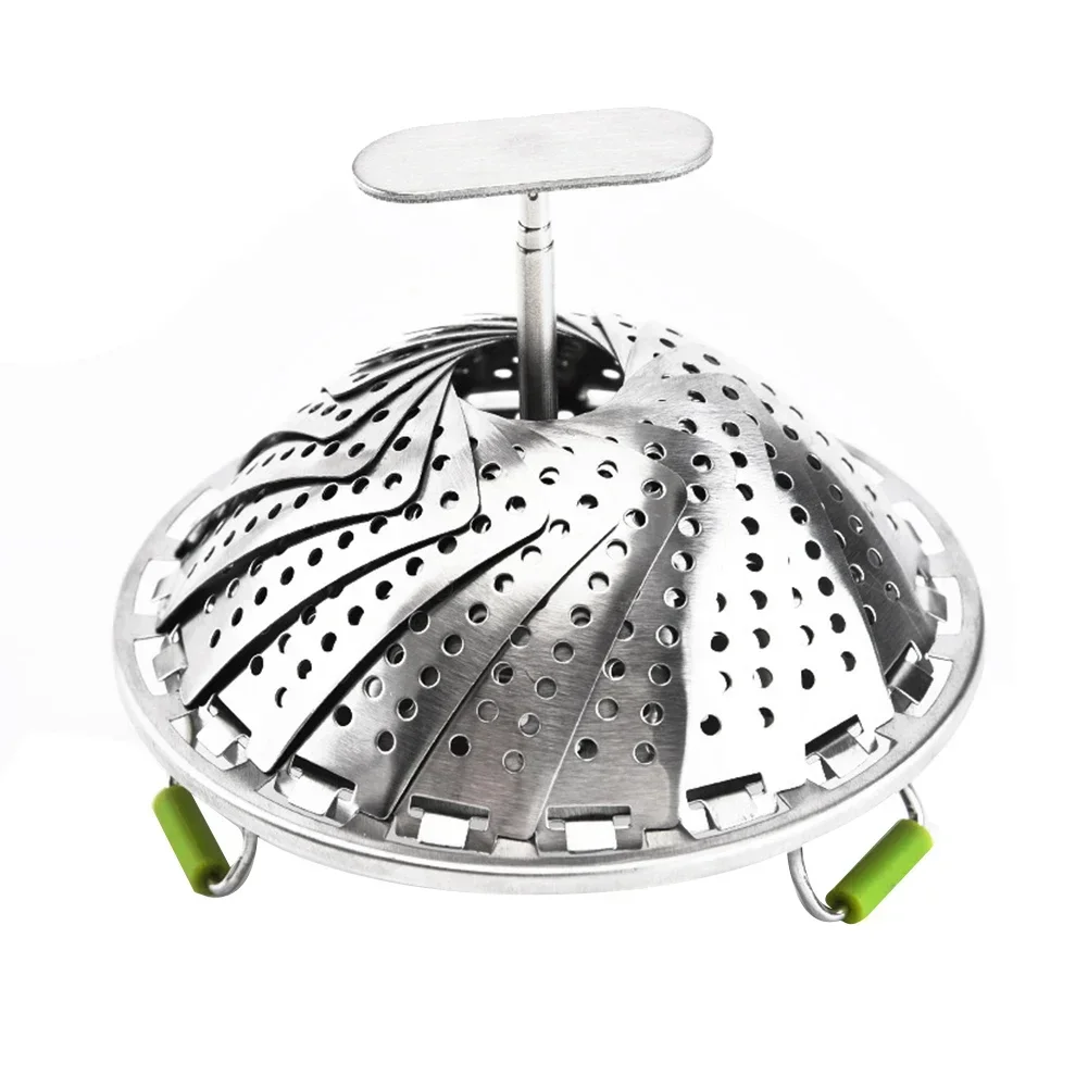 

Stainless Steel Folding Vegetable Steamer Basket Insert for Cooking Food Expandable to Fit Various Size Pot(5.1-9Inch)