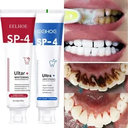 Creme dental probiótico, SP-4 Whitening Tooth, Remover manchas de placa, Clareador dentário, Higiene Oral, Hálito fresco Dental, 120g, Novo