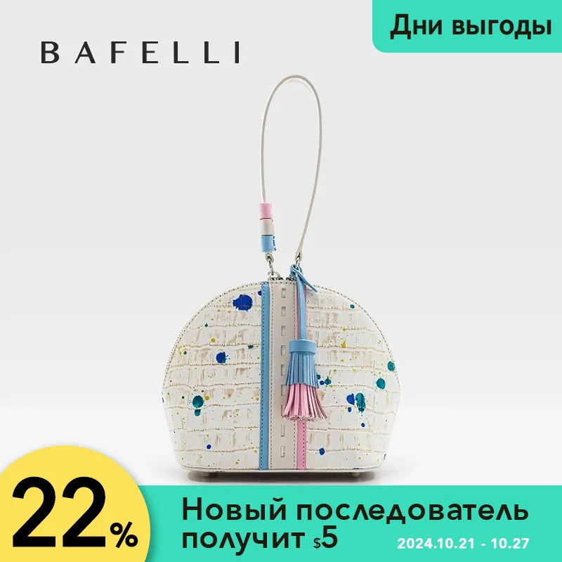 BAFELLI WOMEN'S NEW BAG ORIGINAL STYLE DESIGNER BRAND LUXURY HANDBAG TRENDING EVENING 2023 FASHION PURSE LEATHER CASUAL COLOR