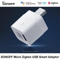 1-5PCS SONOFF ZBMicro Zigbee Micro USB Smart Adaptor Fast Charging Wide Transmit Coverage Voice Control EWeLink Alexa Google